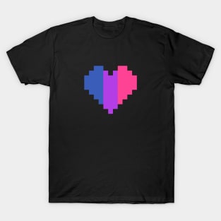 Bisexual 8-bit heart T-Shirt